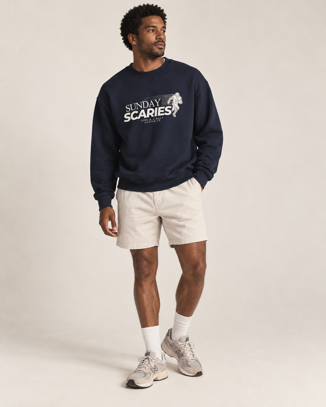 Sunday Scaries Crewneck Sweatshirt — product color: Navy
