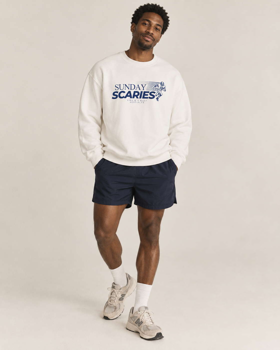 Sunday Scaries Crewneck Sweatshirt — product color: White
