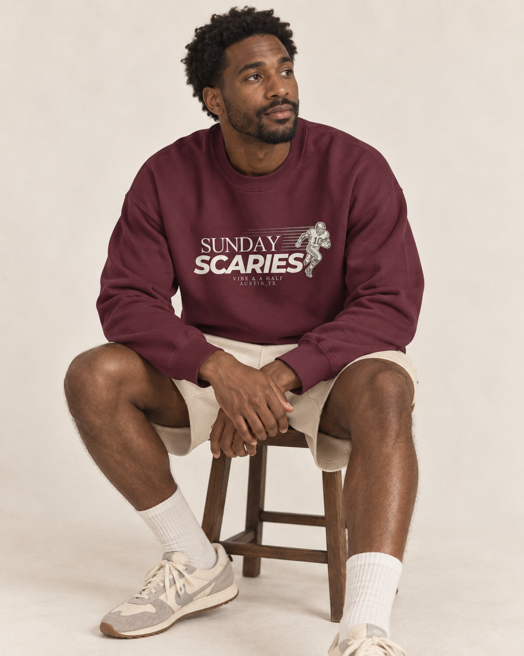 Sunday Scaries Crewneck Sweatshirt — product color: Maroon
