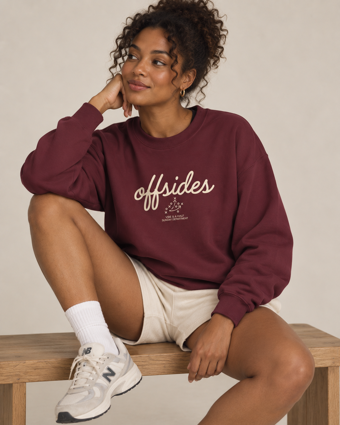 Offsides Crewneck Sweatshirt — Casual Hockey-Inspired Pullover