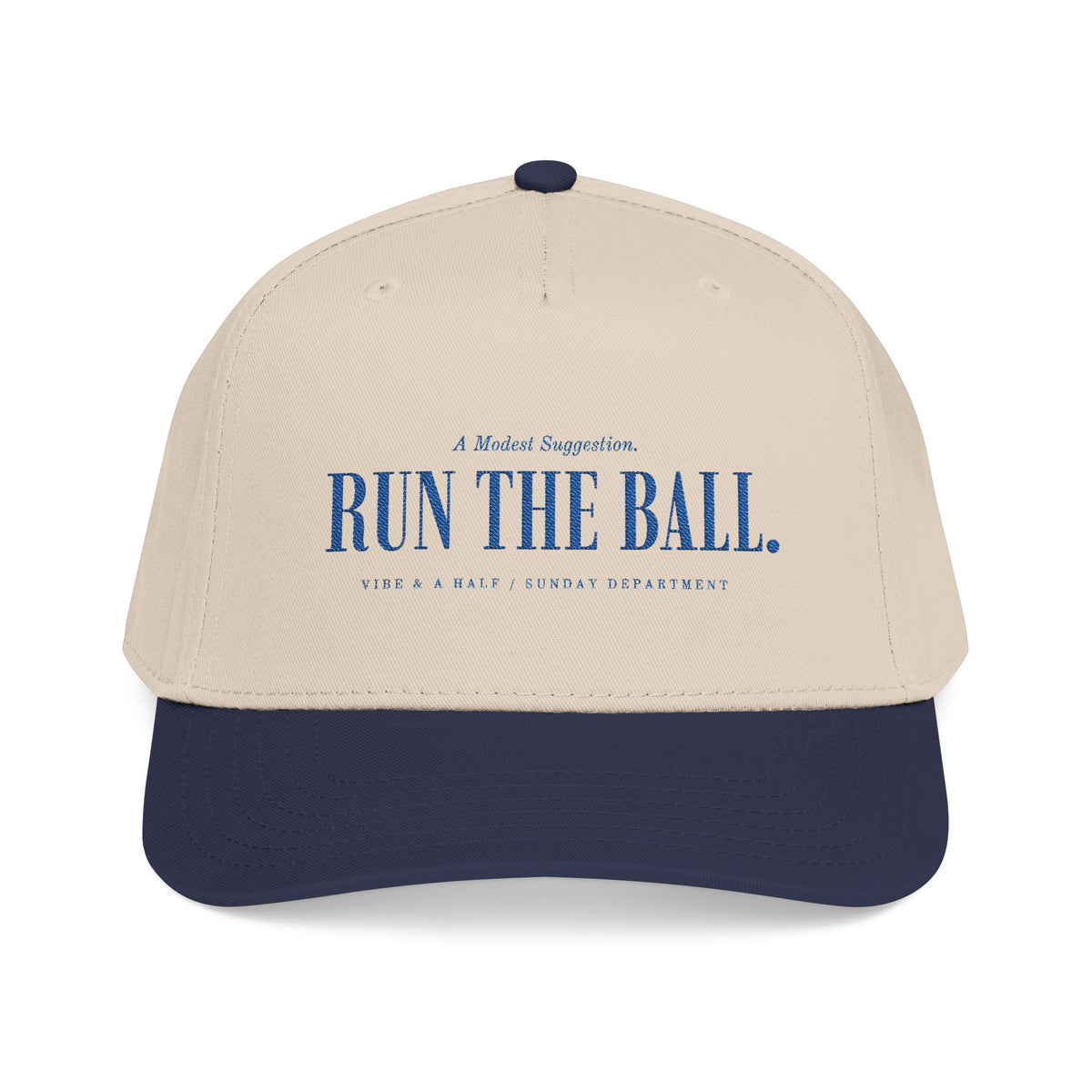 The Run the Ball Script Cap — Navy